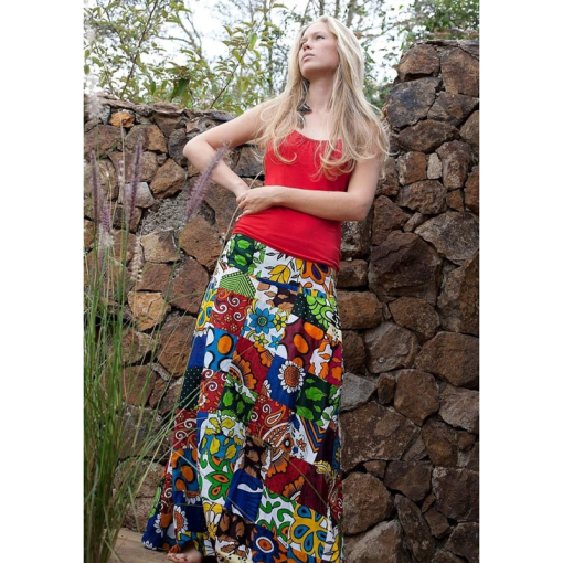 Ladies flared skirt patched