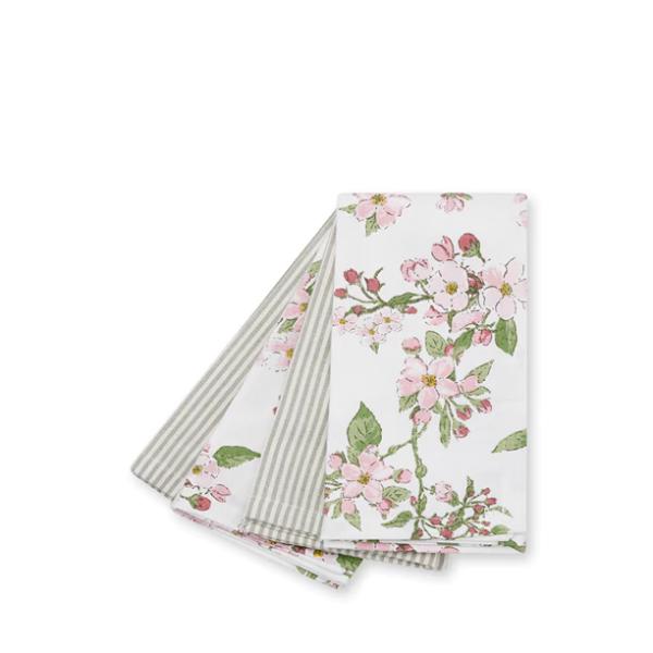 Napkins - Set Of 4 - Blossom & Stamford Stripe