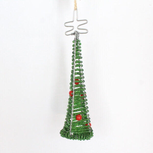 Beaded round Christmas tree