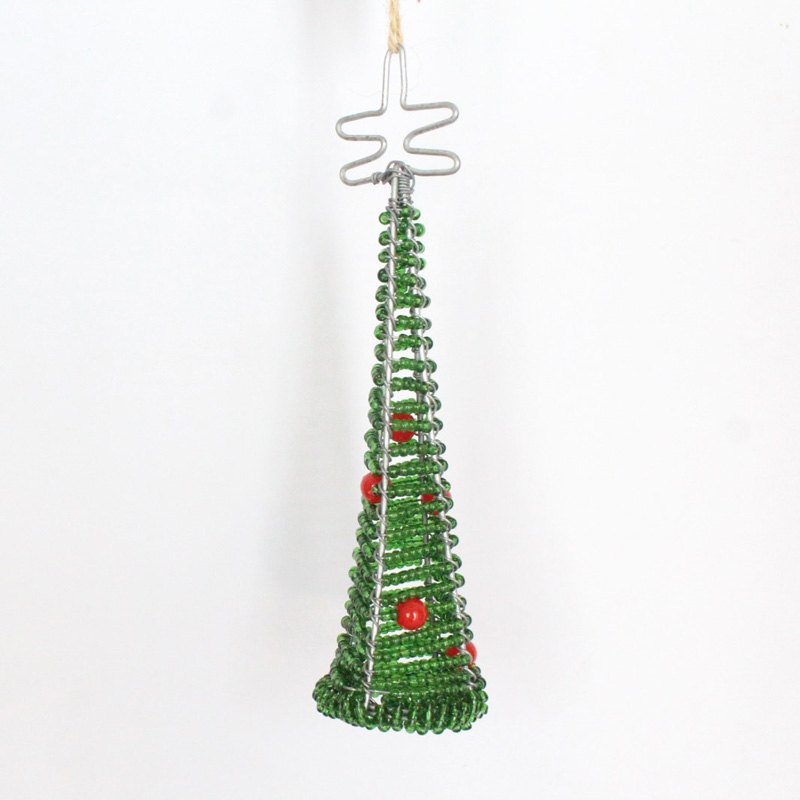 Beaded round Christmas tree