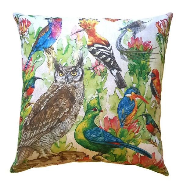 Birds & Proteas Cushion Cover - Image 2