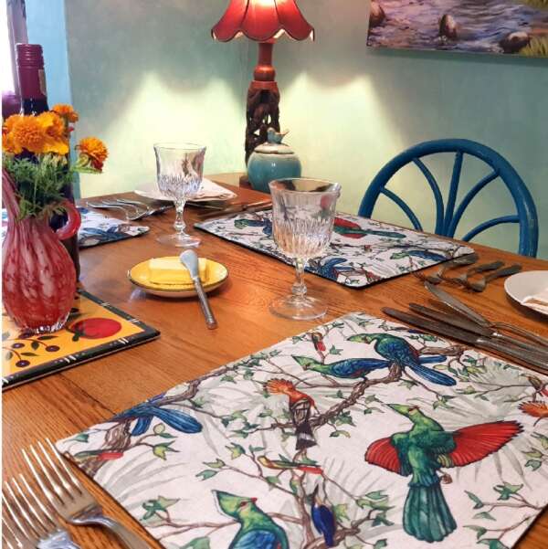 Placemat Vintage Birds of a Feather