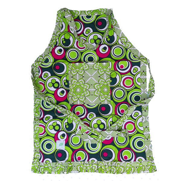 Kanga Apron frilled