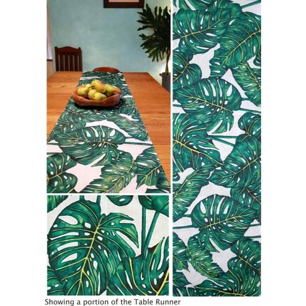 Monstera Leaves Table Runner