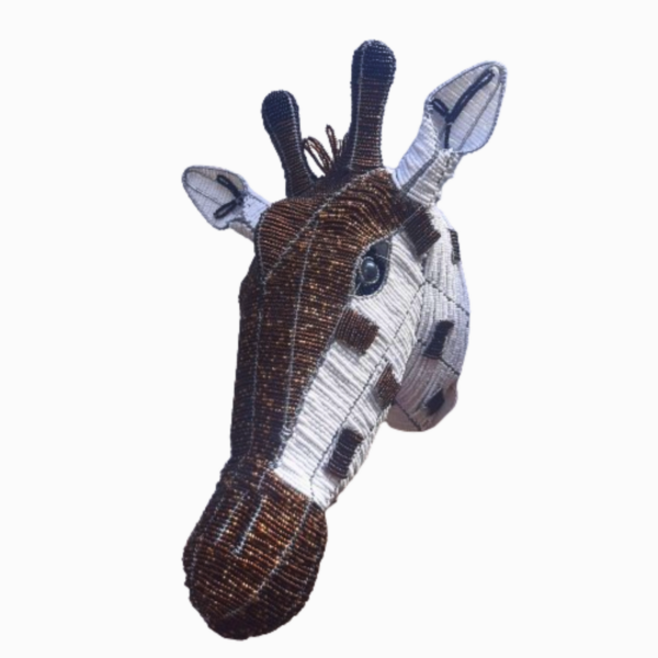 Wall Art Beaded Trophy Head