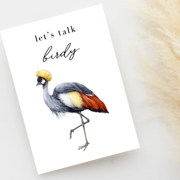 Greeting Card - Let's Talk Birdy