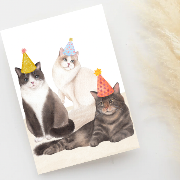 Greeting Card - Birthday Cats