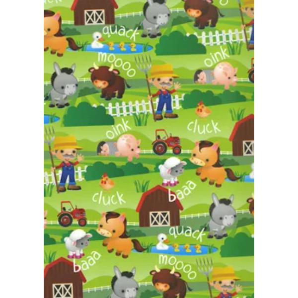 Farmyard Juvenile Gift Wrap GW2572R
