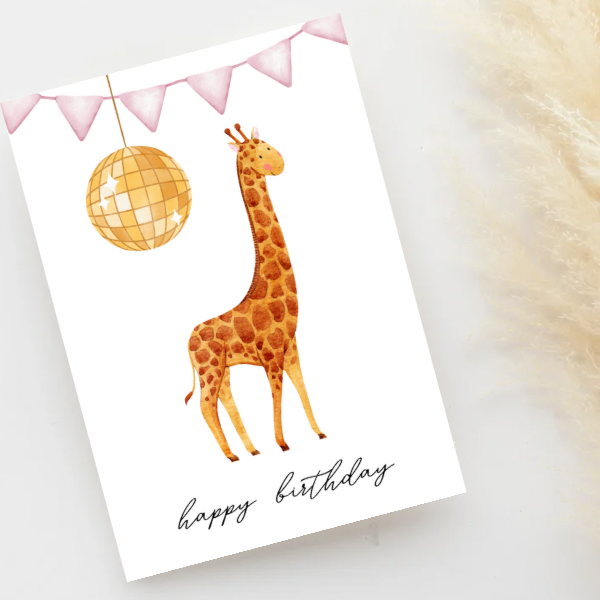 Greeting Card - Birthday Giraffe