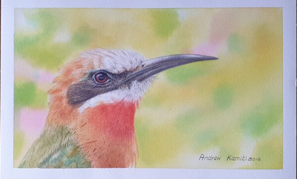 Painting - Bee eater portrait