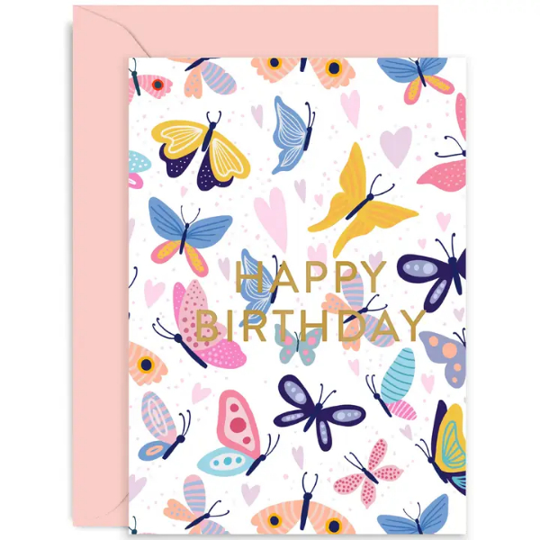 Happy Birthday Butterfly Card