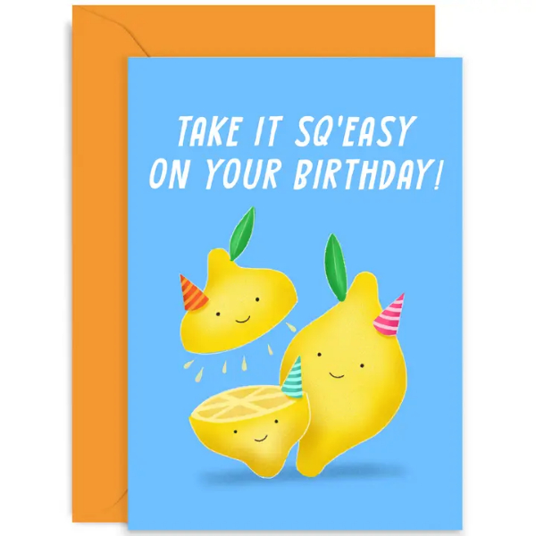 Take it Sq'easy Birthday Card