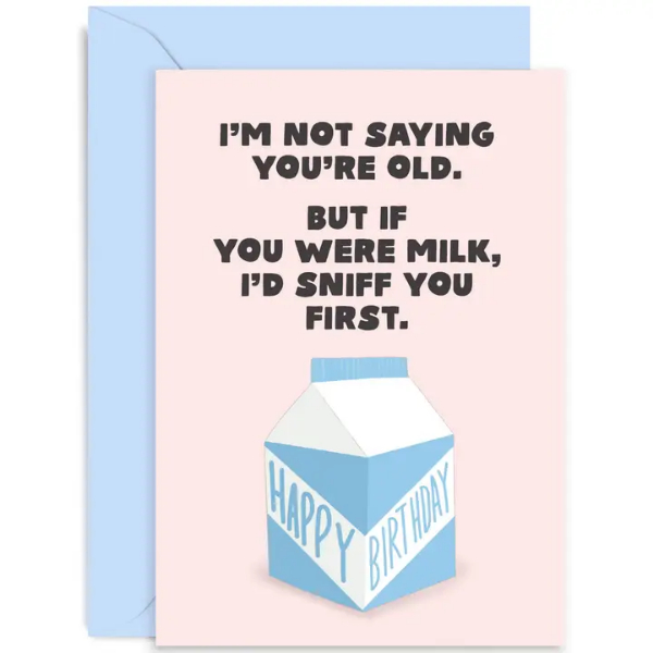Milk Joke Birthday Card