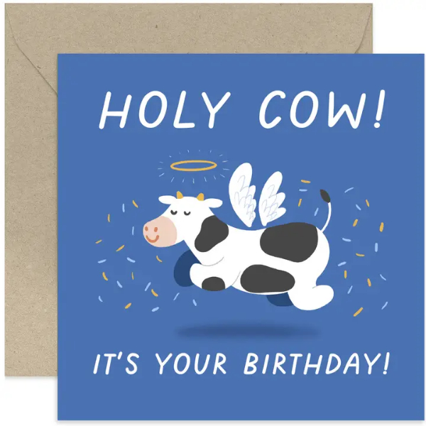 Holy Cow Fun Birthday Card