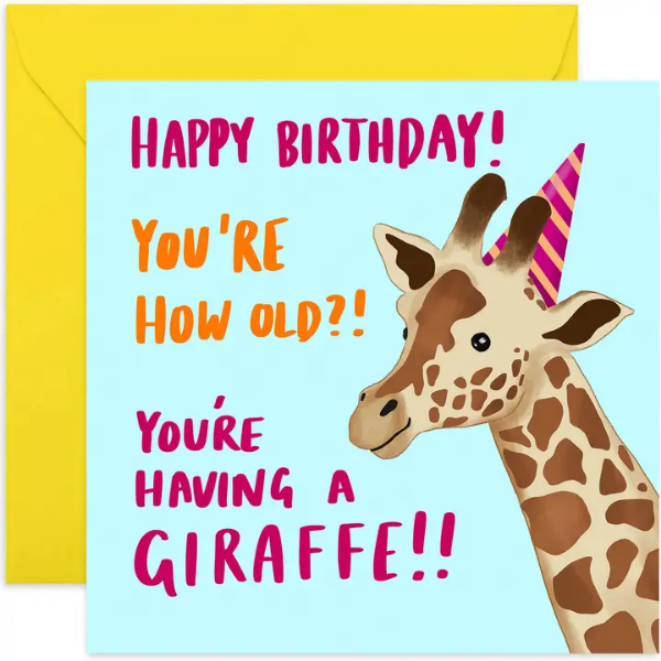 Having A Giraffe Card