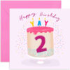 Birthday Cake Pink Card