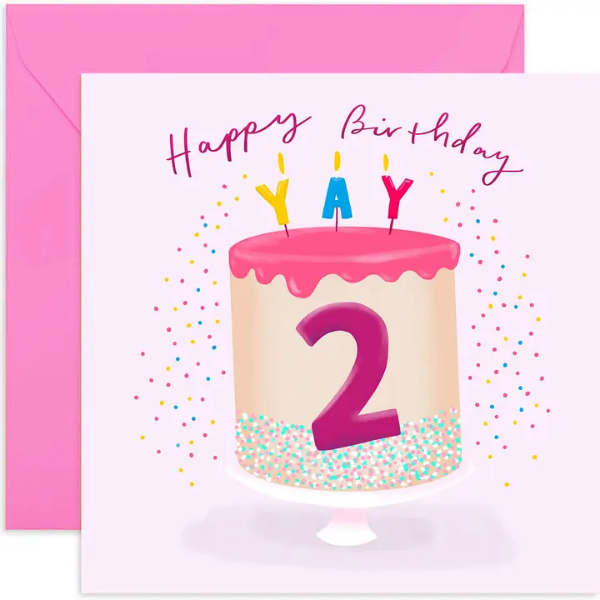 Birthday Cake Pink Card