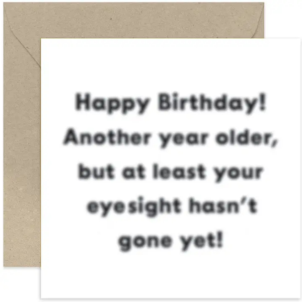 Eyesight Funny Birthday Card