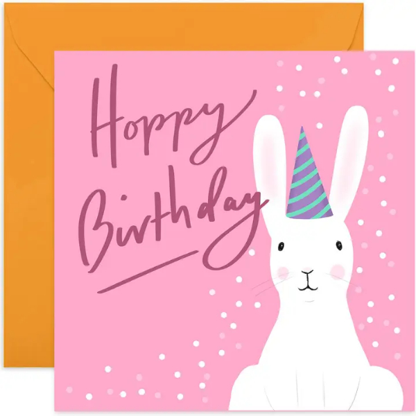 Rabbit Hoppy Birthday Card