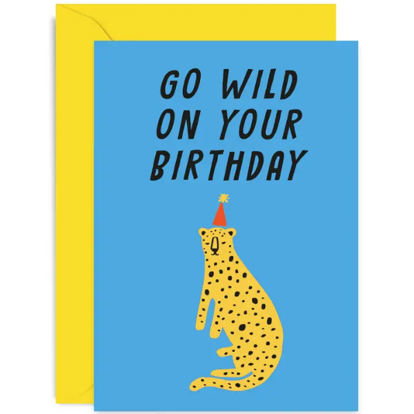 Go Wild Leopard Birthday Card