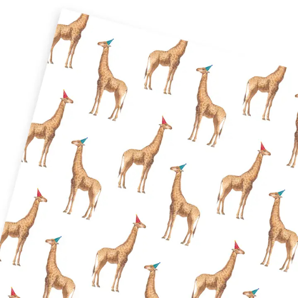 Birthday Giraffe Gift Wrap