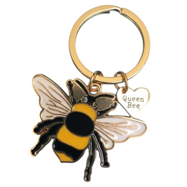 Queen Bee Enamel Keyring