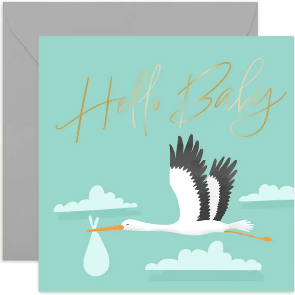 Hello Baby Stork Card