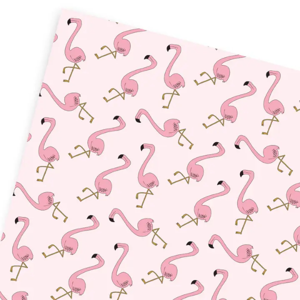 Pink Flamingo Gift Wrap