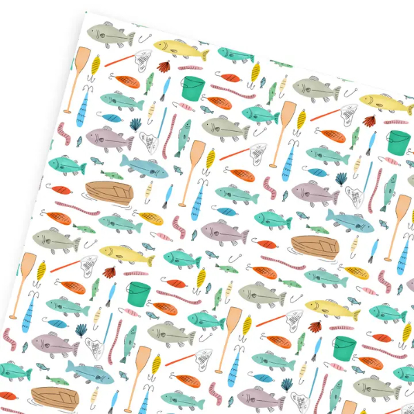 Fishing Gift Wrap Sheets