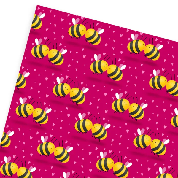 Heart Bee Gift Wrap