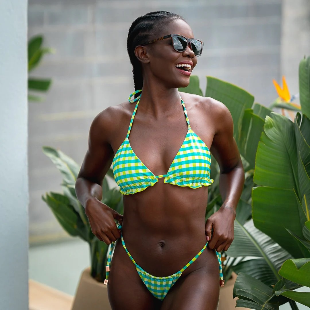 Marsa - Gingham Lime Green