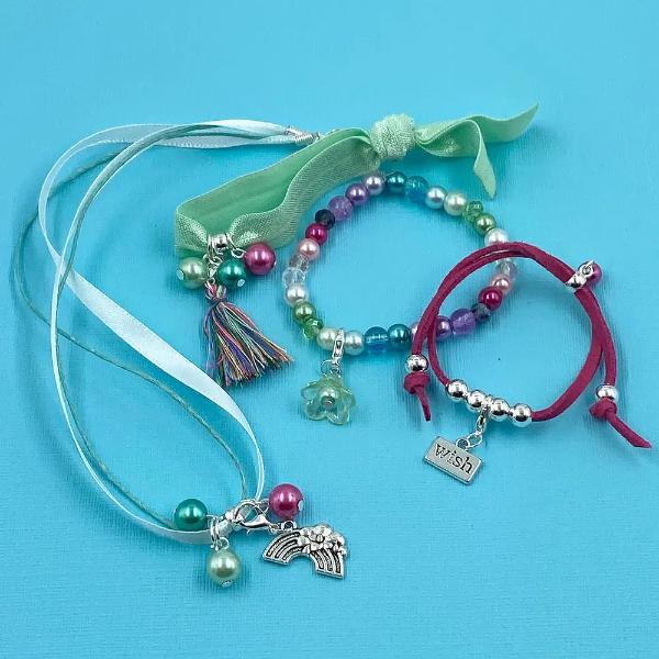 Rainbow Jewellery Making Kit for Children - Image 2