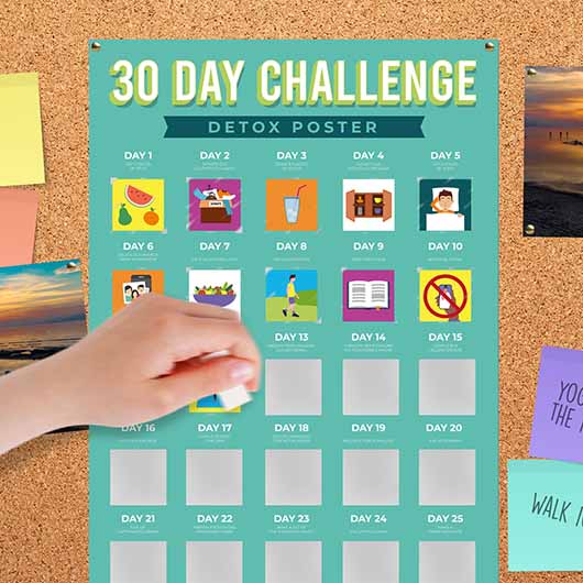 30 Day Challenge Poster Fitness Detox GR630055
