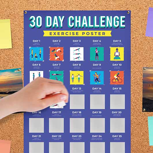 30 Day Challenge Poster Fitness GR630056
