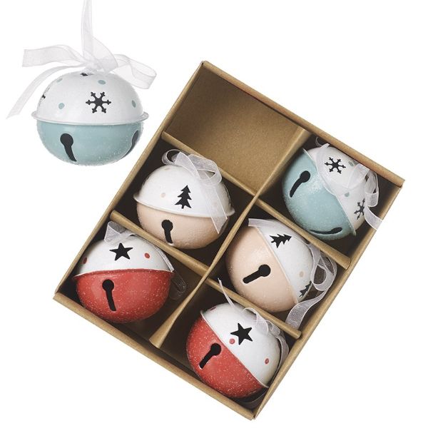 BLUE PINK RED & WHITE ROUND BELLS SET CODD731