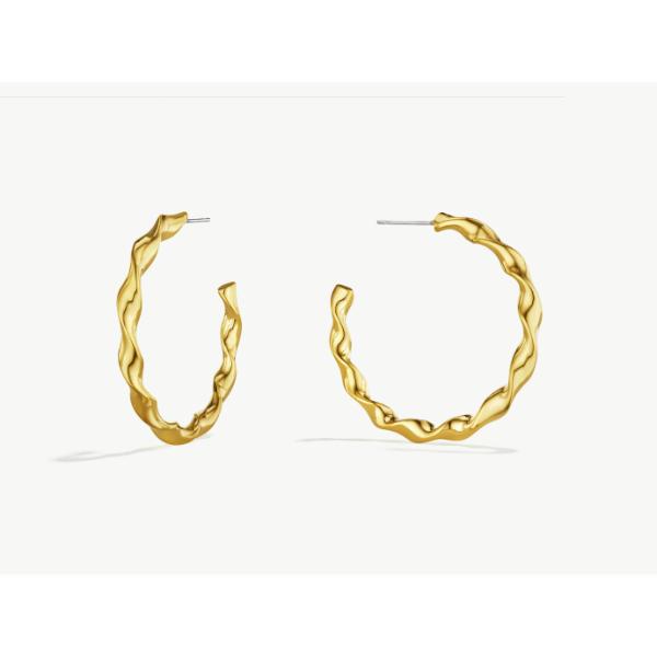 Earrings - Twist Hoop/ Gold