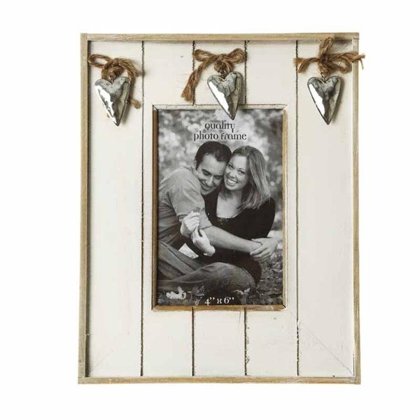 PHOTO FRAME WITH HEARTS BYZ166