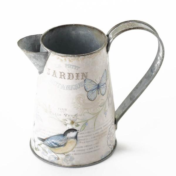 SMALL JARDIN METAL BIRD & BUTTERFLY JUG MBF037