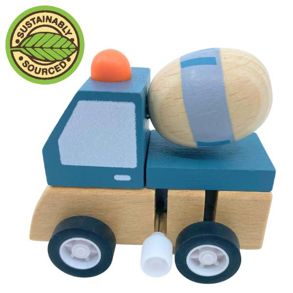 Wooden Clockwork Construction Vehicles Assorted - Image 2