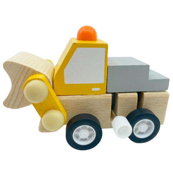 Wooden Clockwork Construction Vehicles Assorted