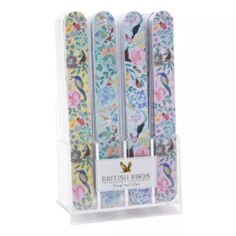 British Birds Floral Nail Files
