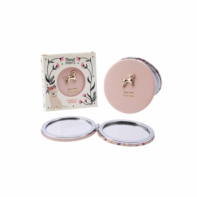 Floral Prints 'You Look Pawsome' Compact Mirror