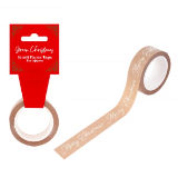 Green Christmas 8 Metre Kraft Paper Tape