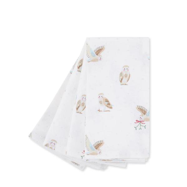 Napkins - Set Of 4 - Snowy Owls