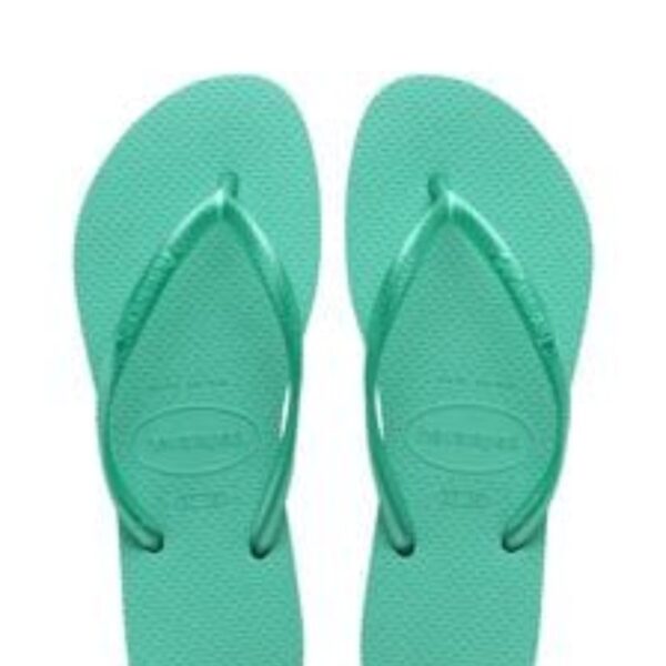 Ladies Plain Flip Flops Green