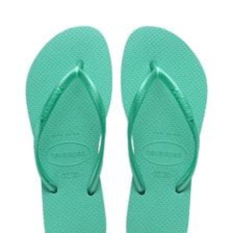 Ladies Plain Flip Flops Green
