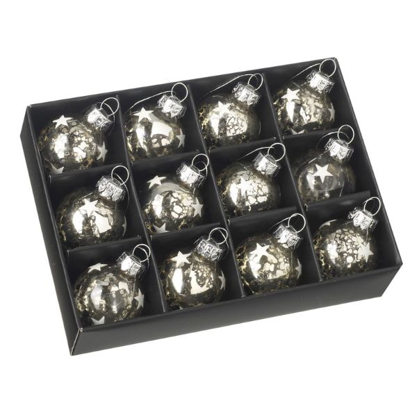 GOLD CHRISTMAS BAUBLE BOX SET	D238