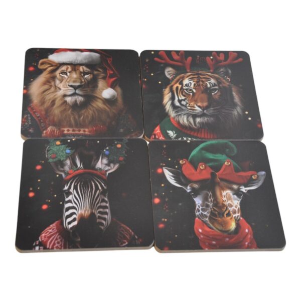 Christmas Animal Coasters 4 Pack
