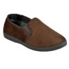 Mens plush cord full slipper
