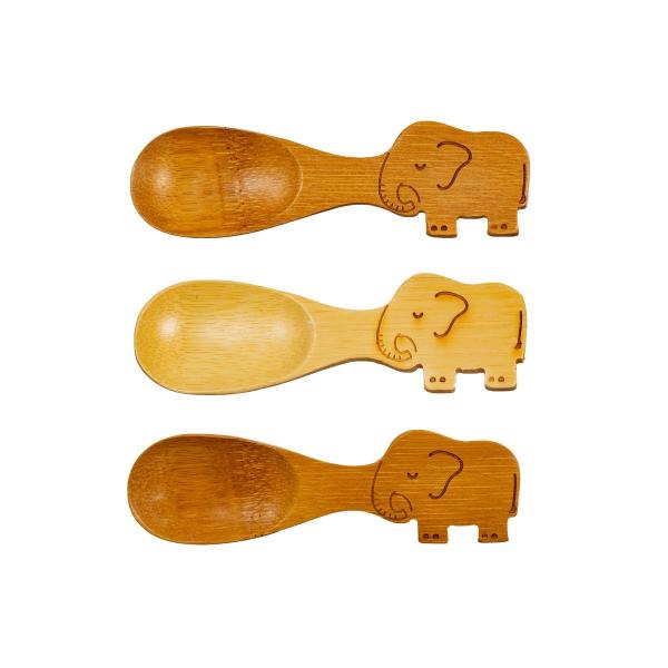 Elephant Bamboo Spoons - Set of 3JQY014